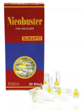 Nicobuster SLIM & RYO Filterspitzen 6mm 30er Packung 12 Packg, je T-Dsp.